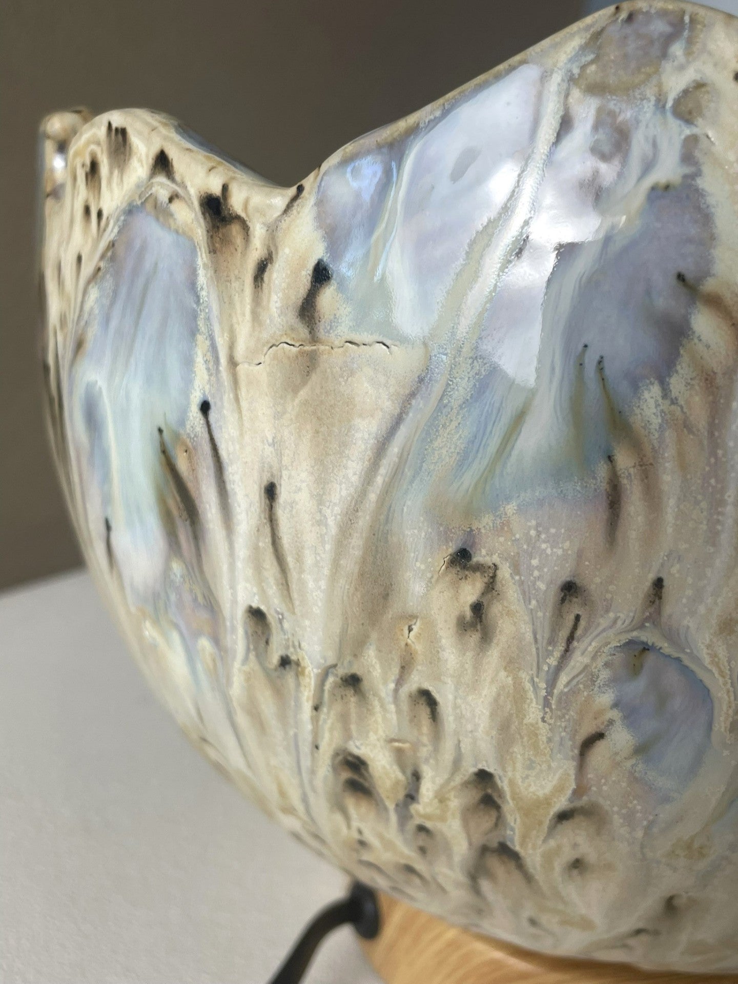 Lampe effet délavé bleu