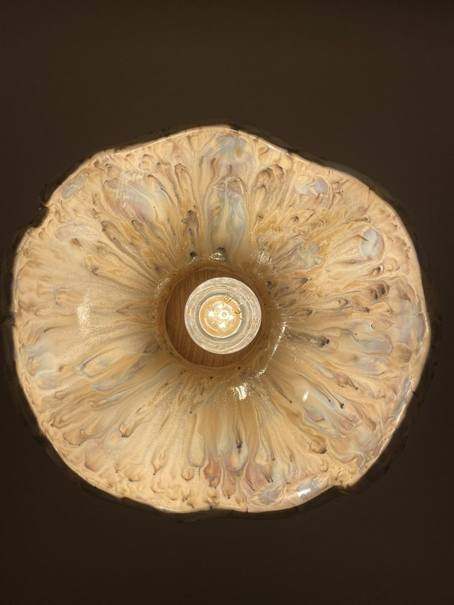 lampe bohème lumière vue de haut