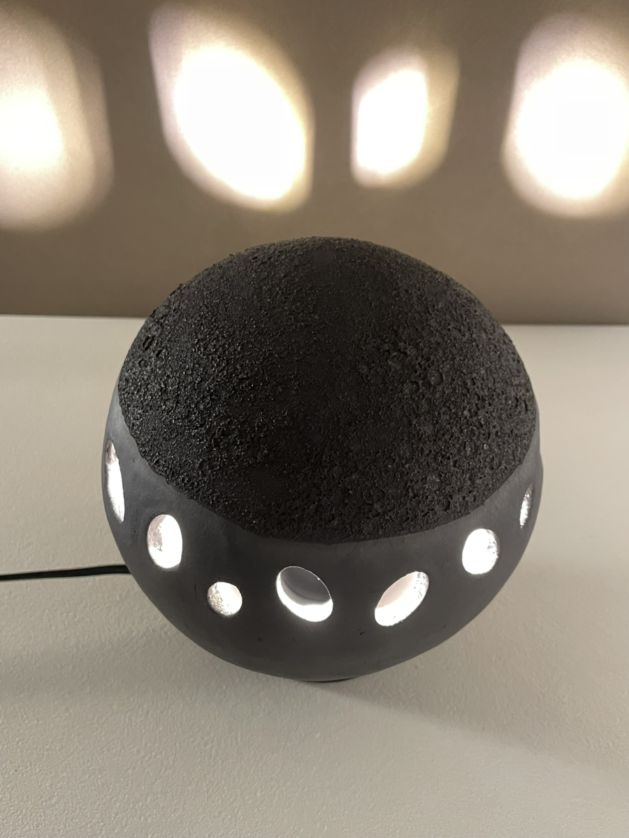Lampe moderne noire lumière douce